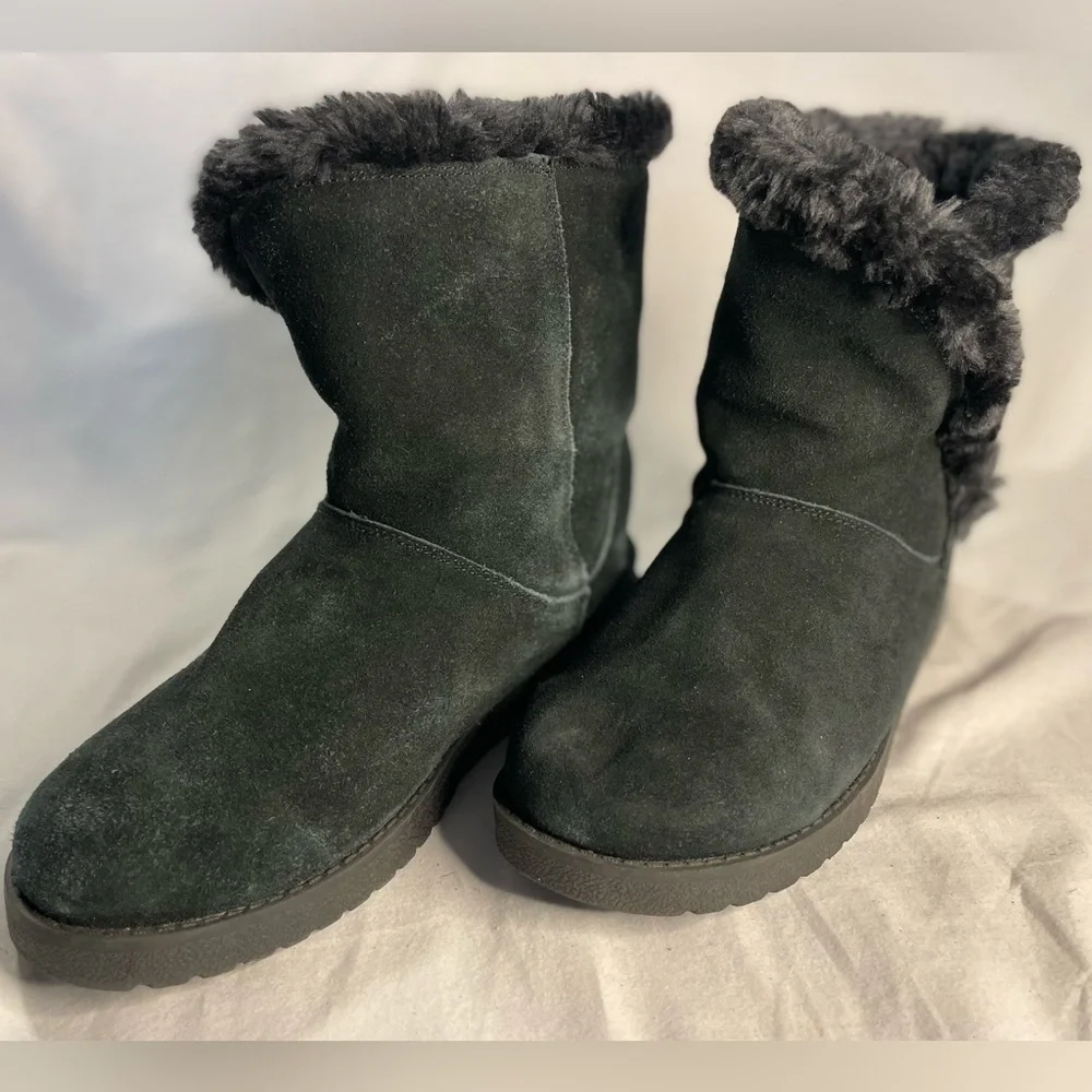 TARGET Women’s Black Faux Suede Fur Boots Size 8